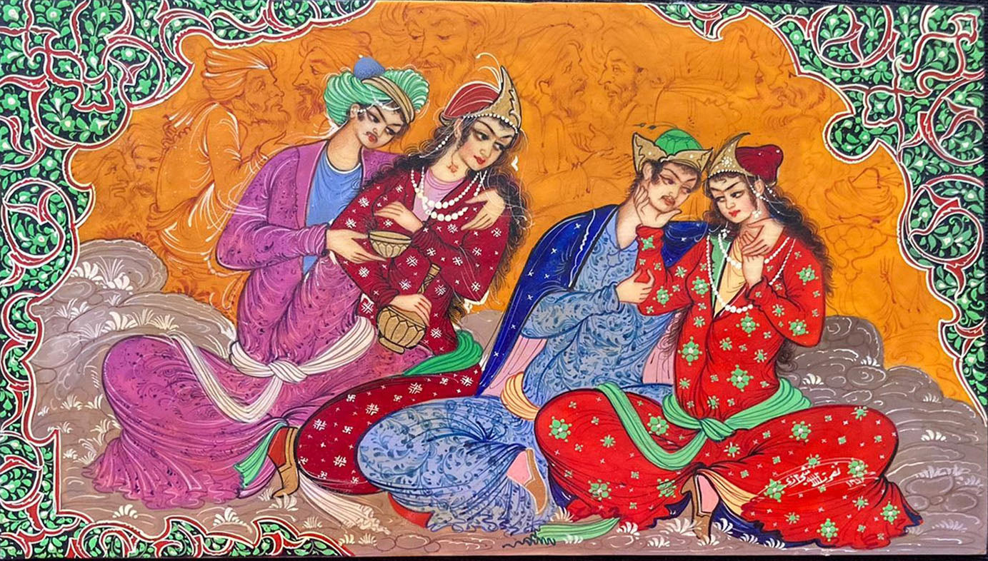 Artigianato indiano - Collezione di dipinti su avorio