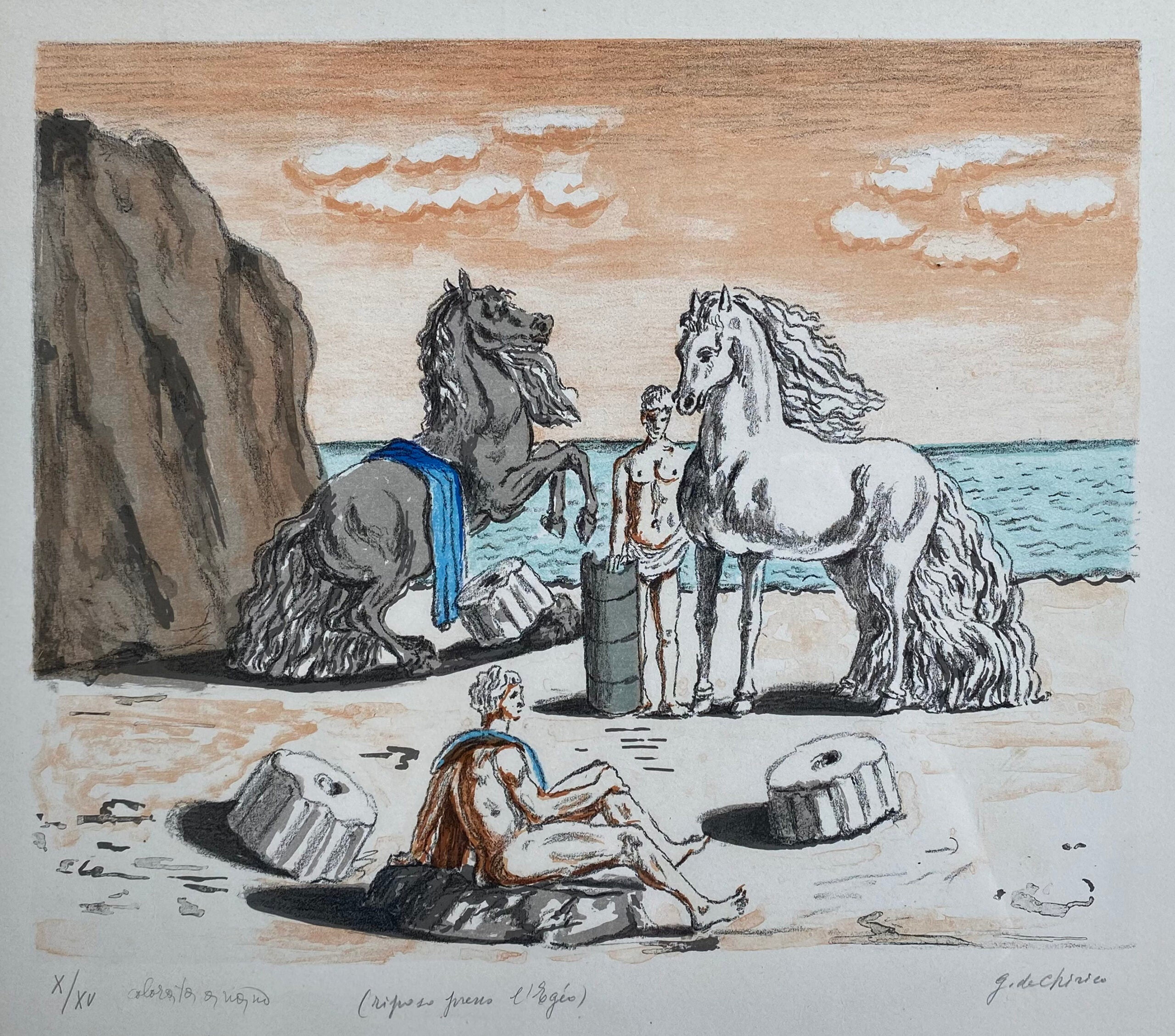 Giorgio De Chirico - Descanso junto al Egeo