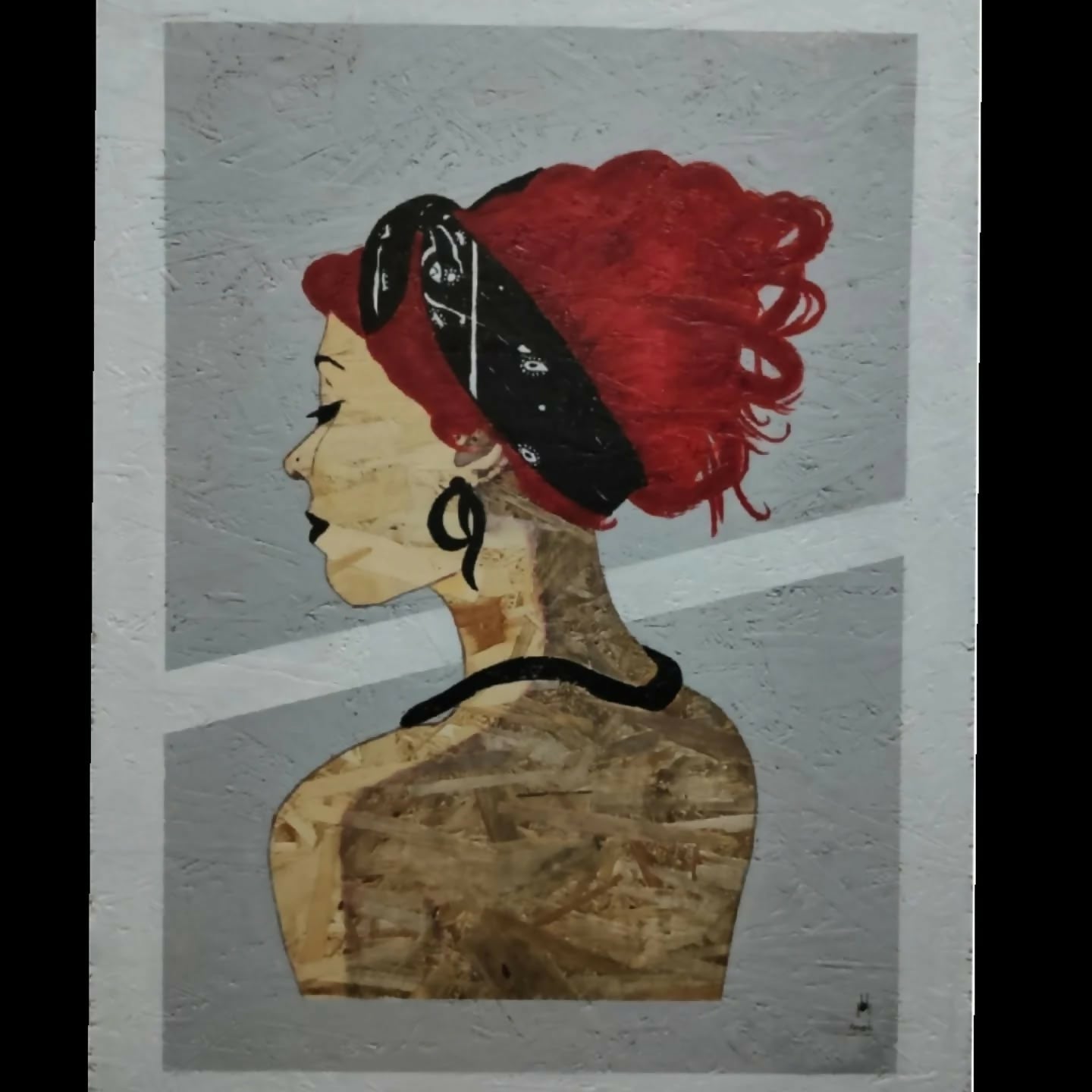 Rosso Ilaria, acrilico su legno di Lorenzo Ragno Celli