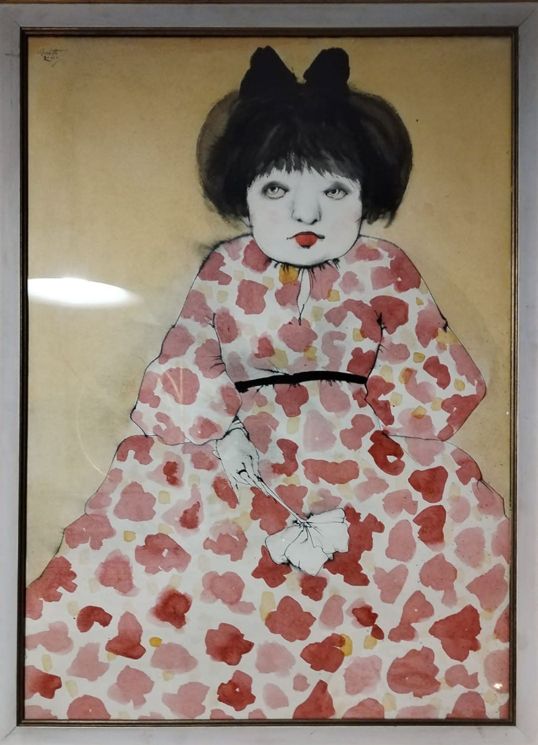 Enrico Colombotto Rosso - Little Girl with a Flower