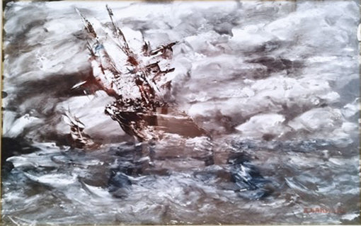 Alfredo Nannoni - Sailing Ship in a Storm