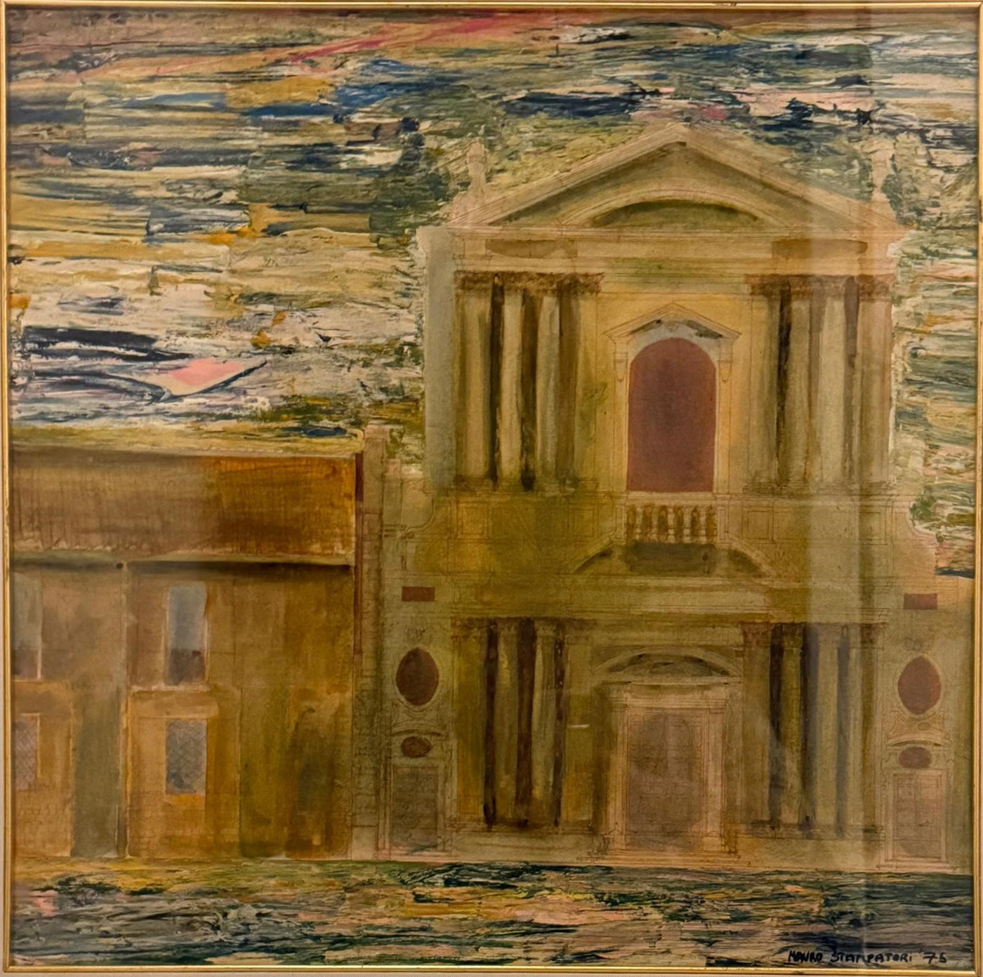 Mauro Stampatori - Via Giulia in front of Palazzo Farnese, Farnese dressing rooms