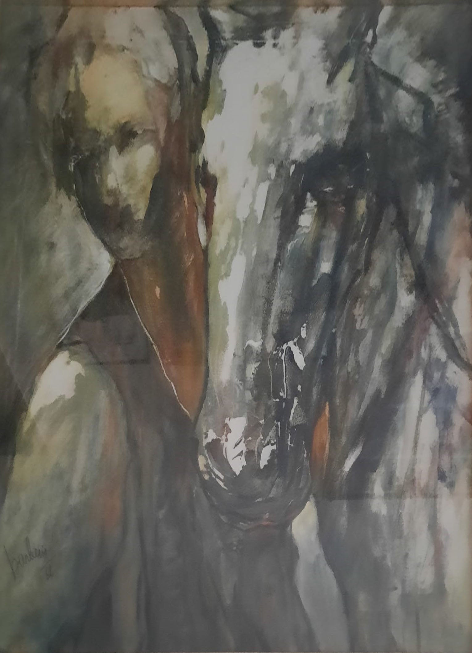 Vincenzo Domenico Barberio - Figura con cavallo