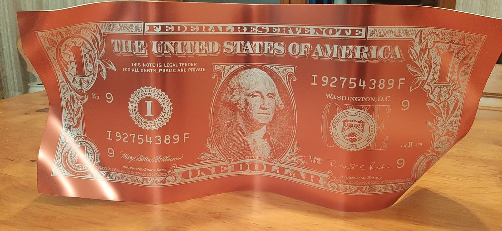 Karl Lagasse - One Dollar rosso bianco