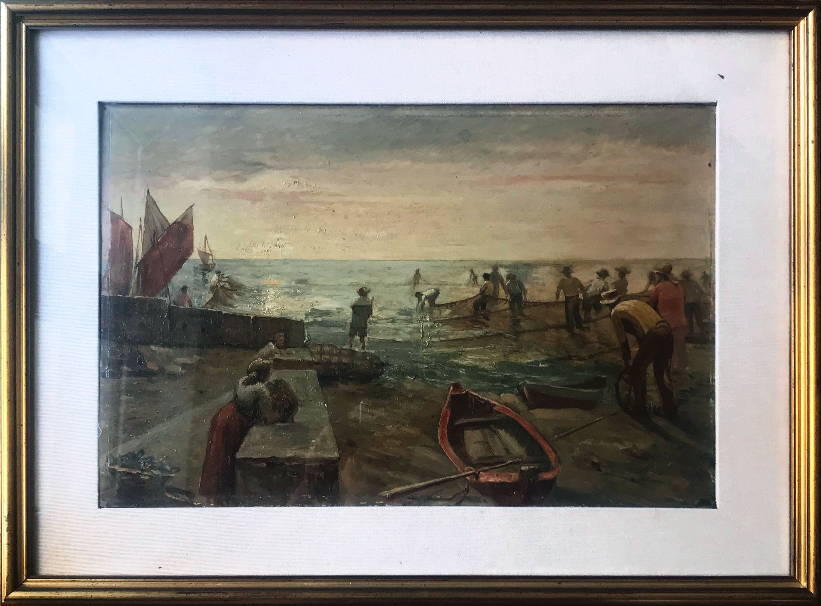 Unknown Artist - Fishermen on the Shore