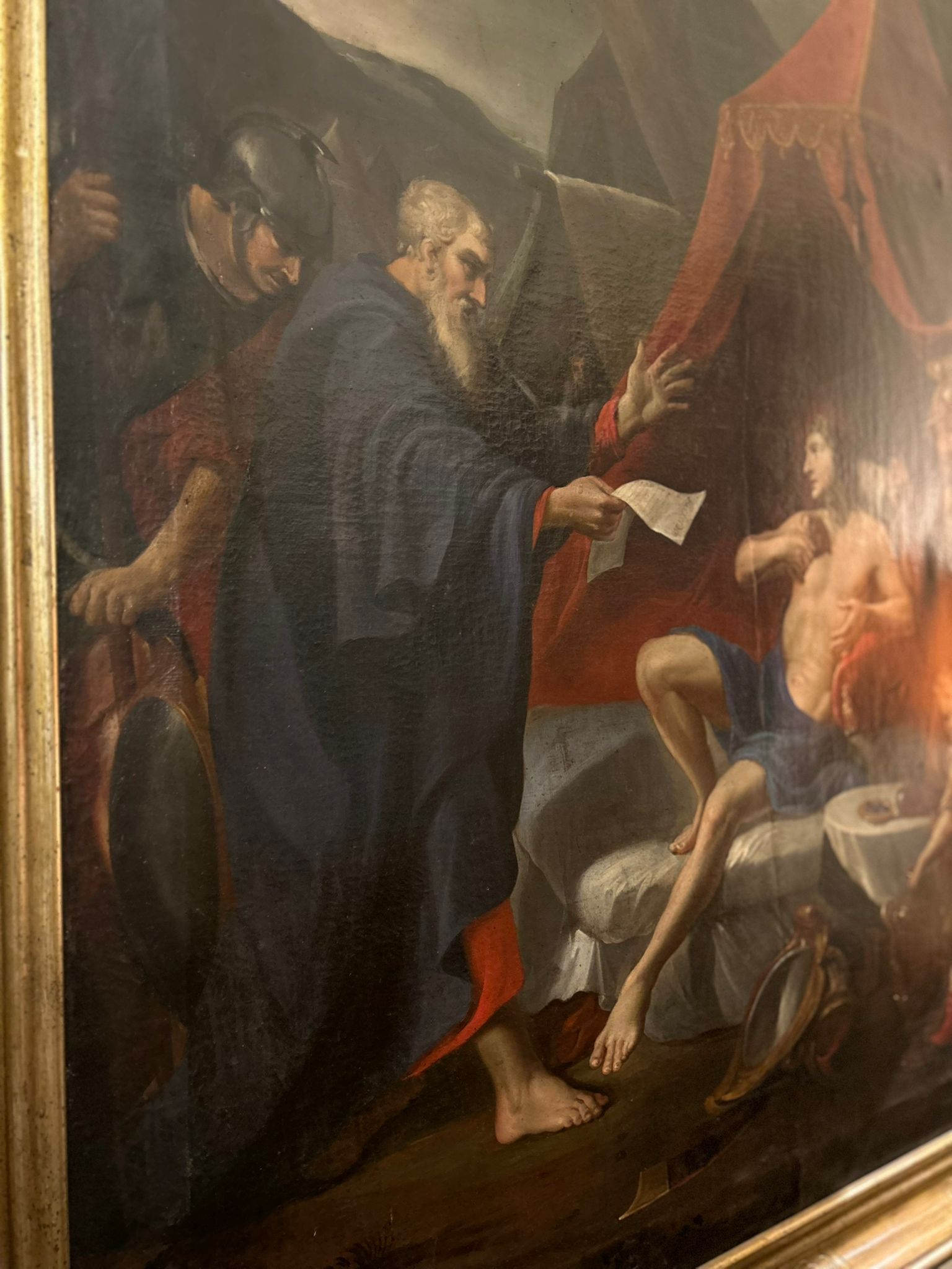 Atribuido al taller de Giovanni Lanfranco - Alejandro Magno y el médico Felipe