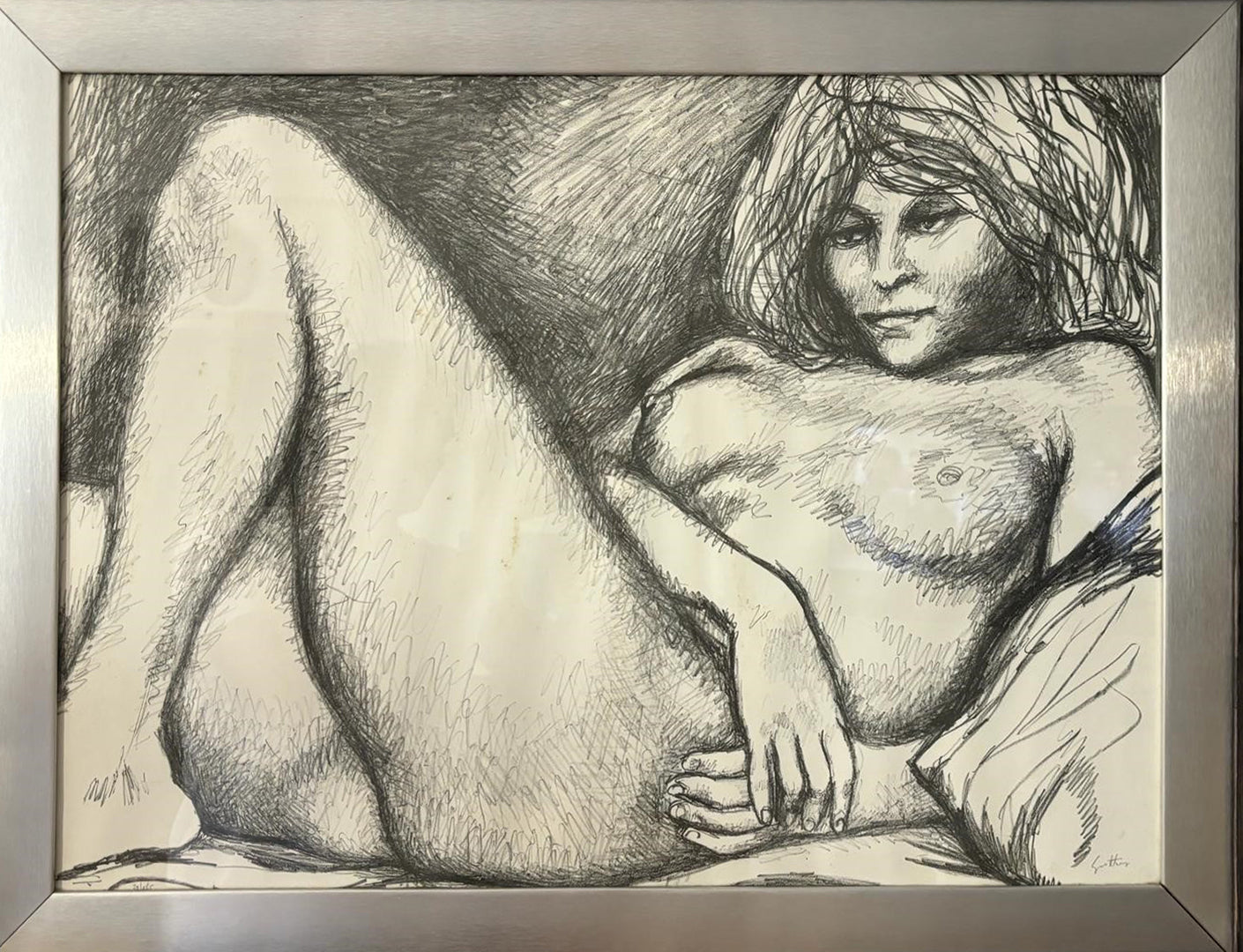 Renato Guttuso - Chica reclinada