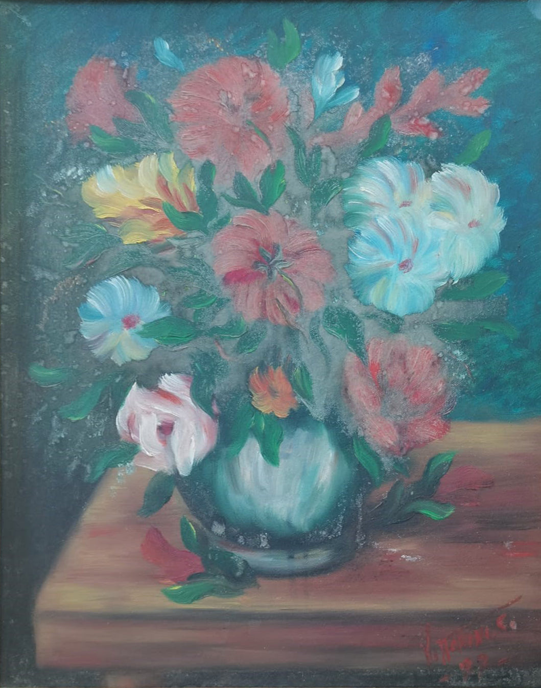 Cesare Vittorini - Jarrón con flores