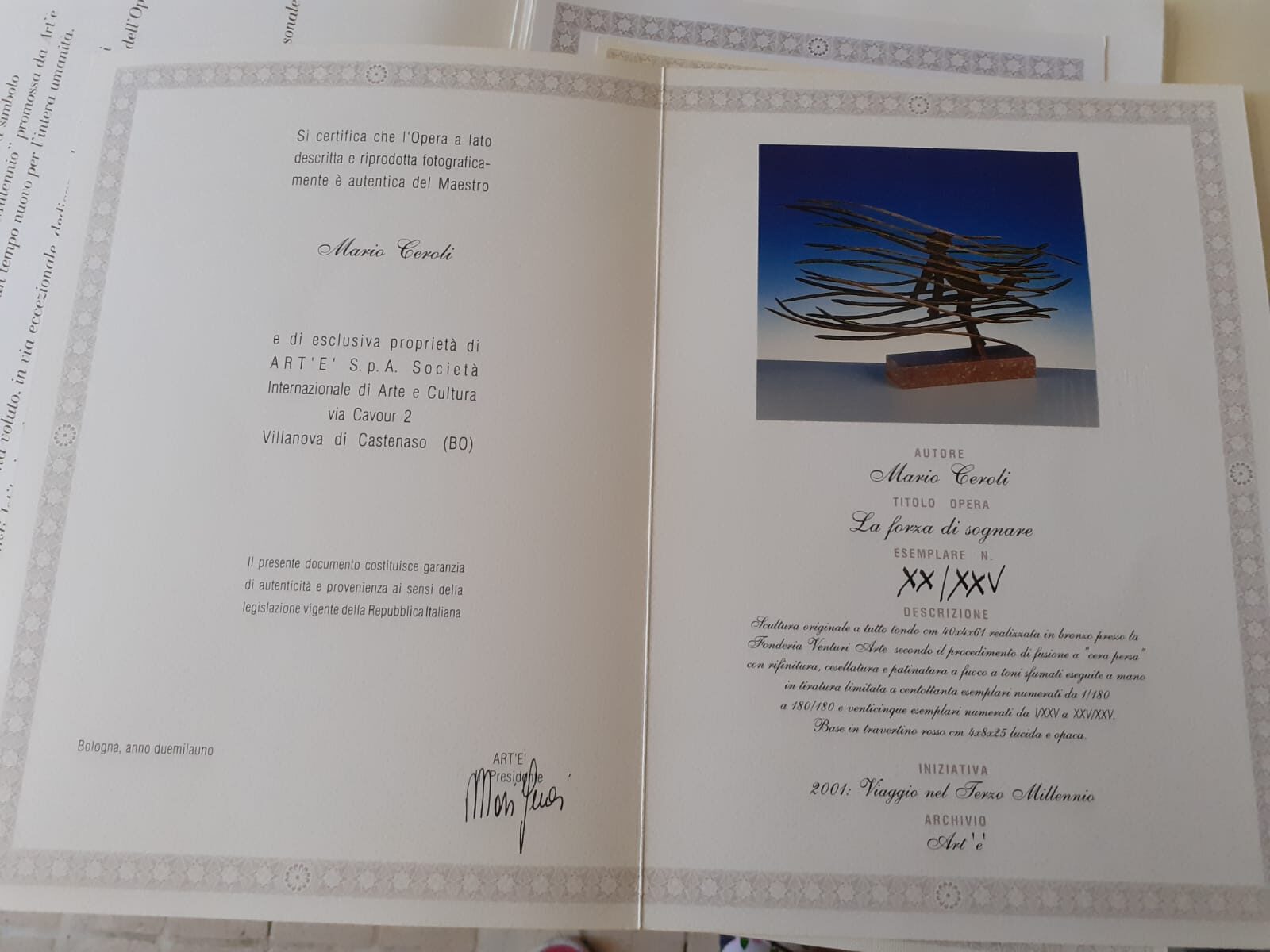 Mario Ceroli - La forza di sognare