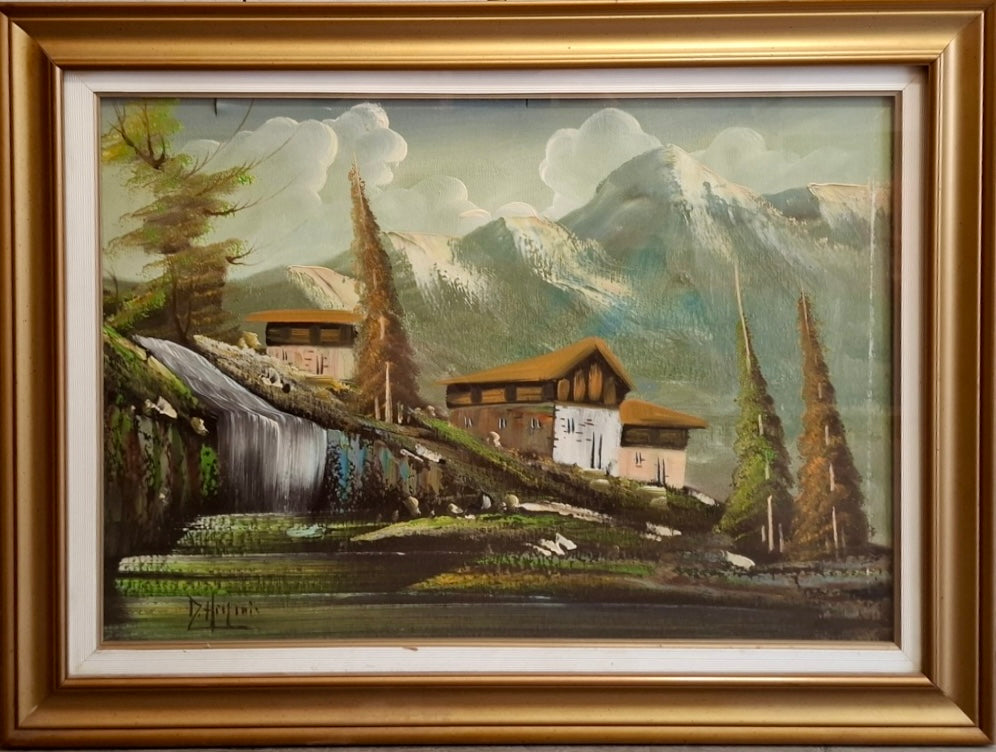 Artista desconocido - Sin título (paisaje de montaña)