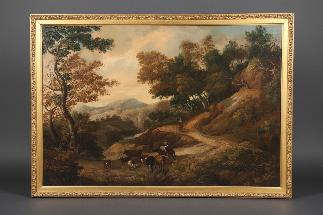 Senza titolo Paesaggio boschivo – Olio su tela – Anonimo