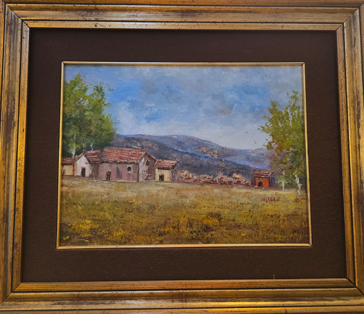 Senza titolo (paesaggio con case) – Olio su tela – Savian (Saverio Ianchello)