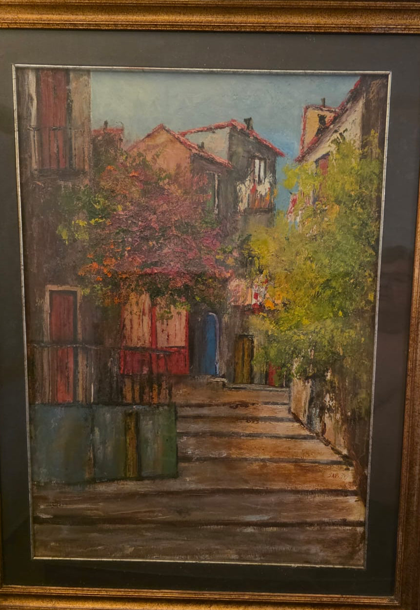 Senza titolo (scorcio di paese) – Olio su tela – Savian (Saverio Ianchello)