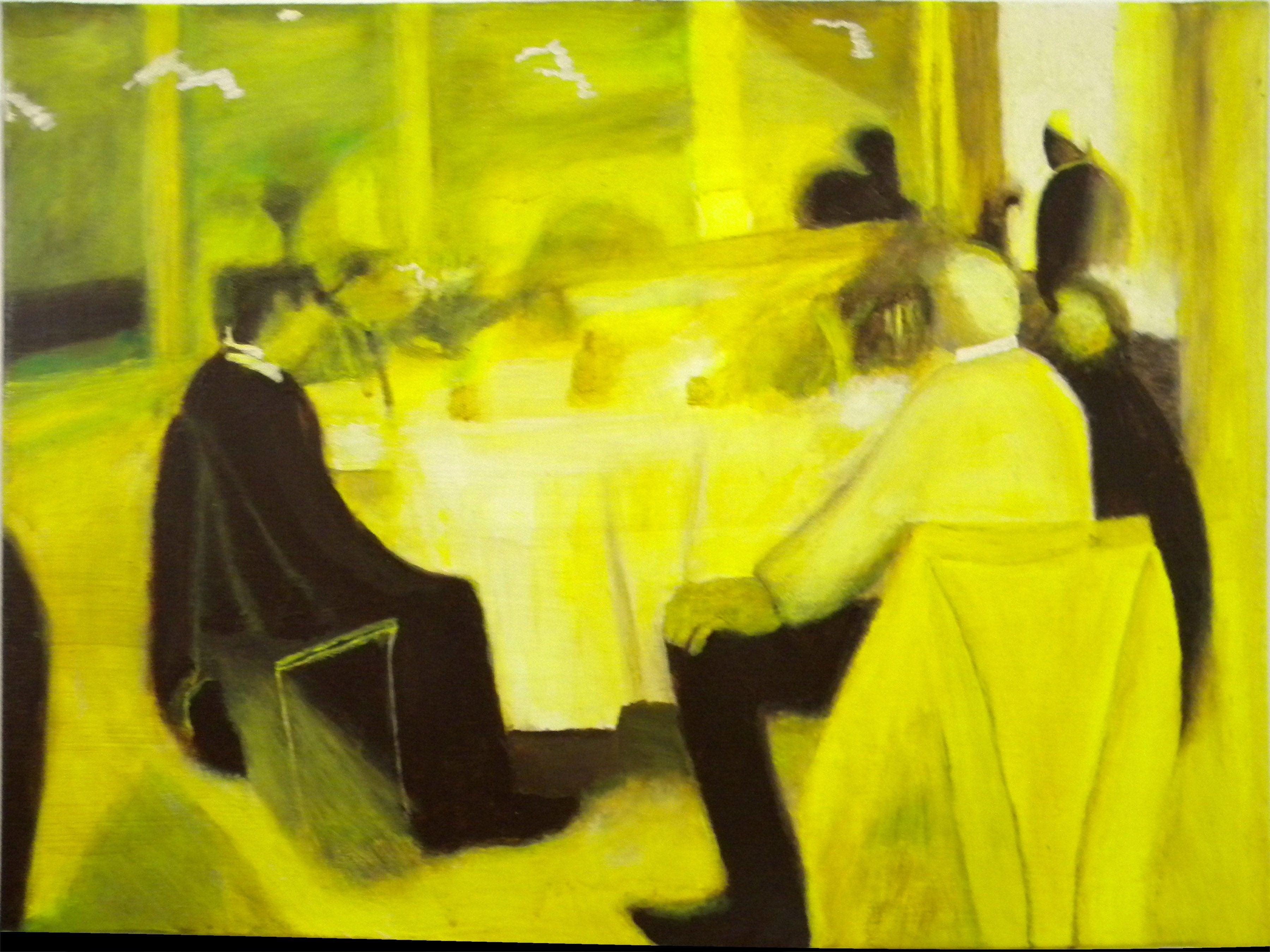 Two friends at the table