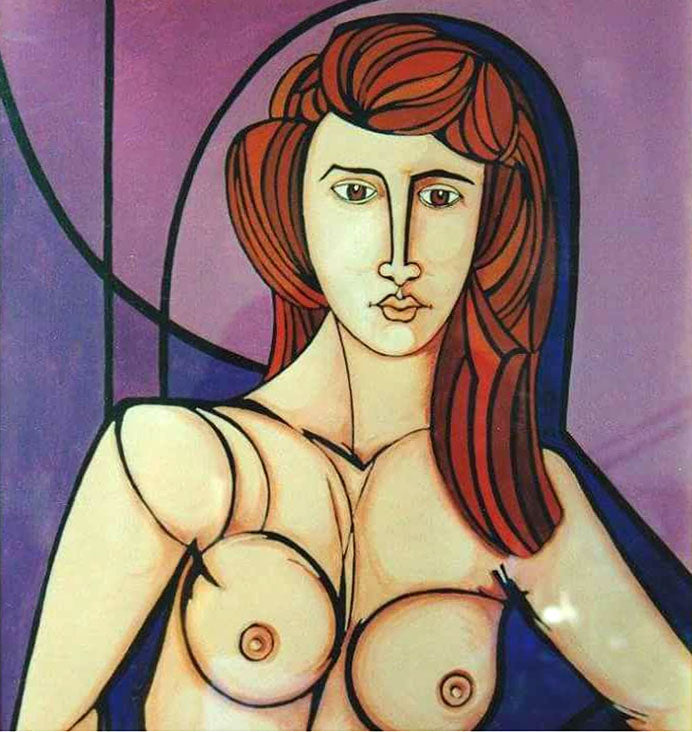 Billeri Sergio - Nudo su fondo viola