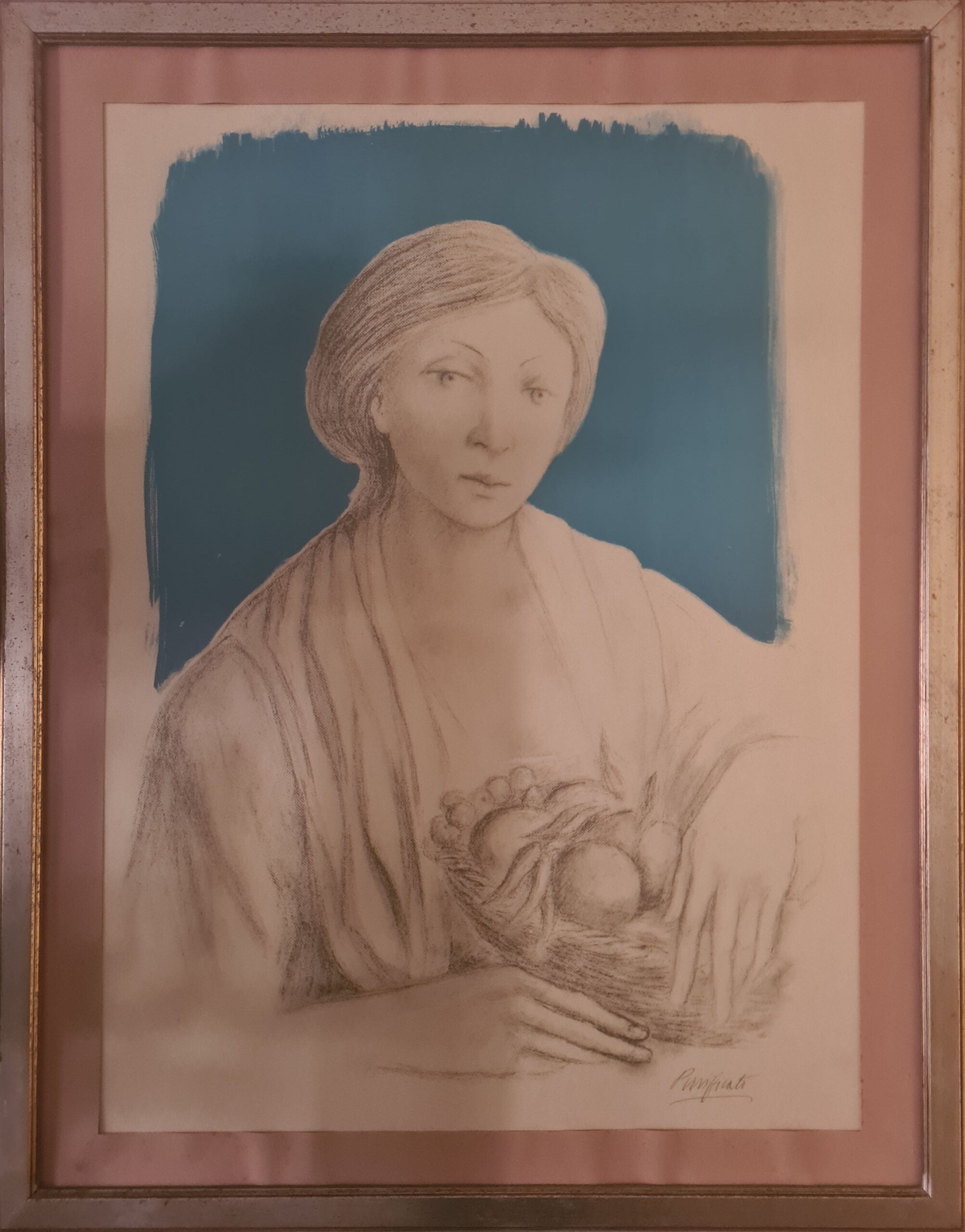 Domenico Purificato - Female Portrait with Still Life