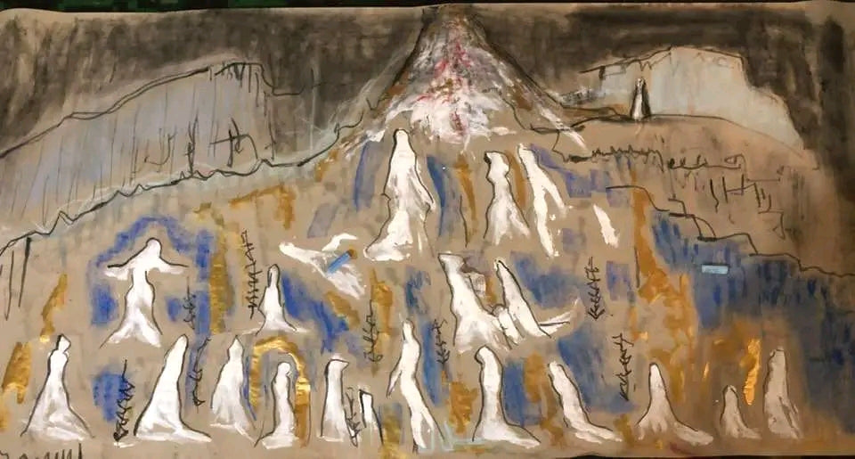 En dessous du volcan