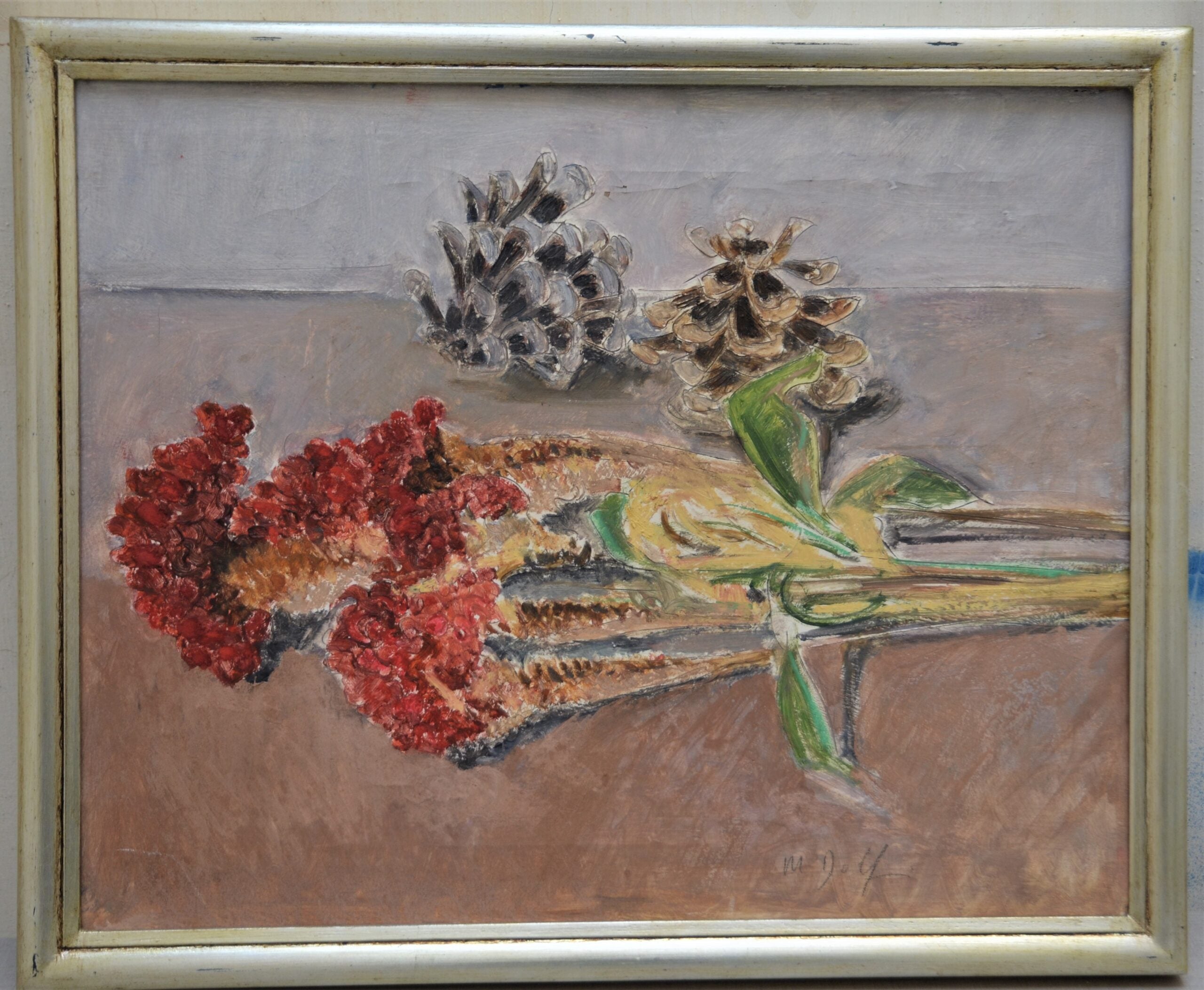 Marco Dolfi - Geranium and pine cone composition