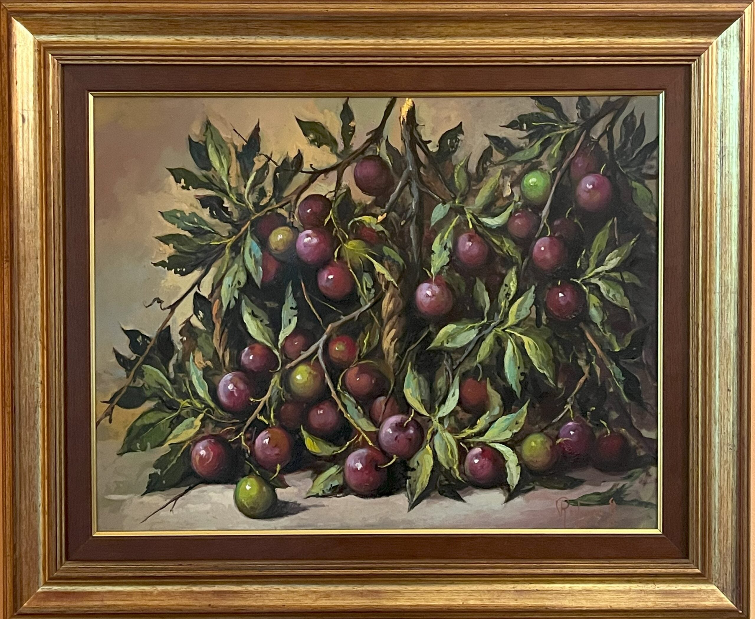 Ernesto Roversi - Naturaleza muerta, Ciruelas