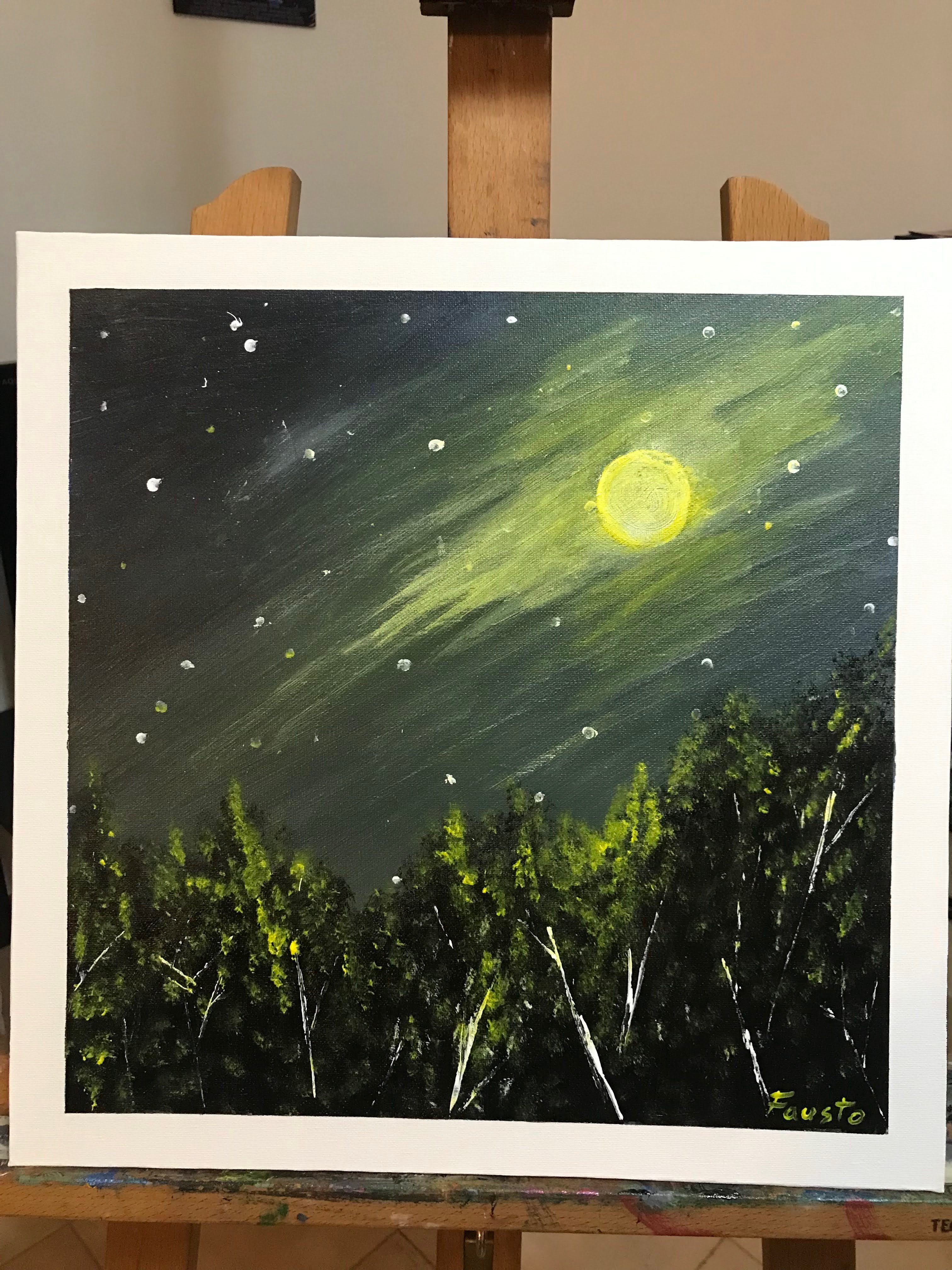 Moon over the forest