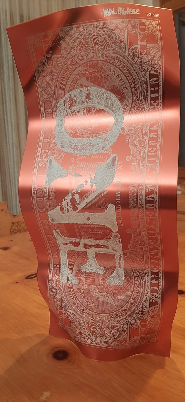 Karl Lagasse - One Dollar rosso bianco