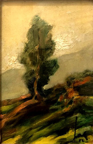 VD Barberio - Paisaje con árbol