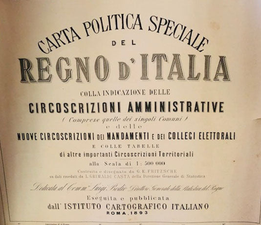 Political-Administrative Map of the Kingdom of Italy - De Agostini