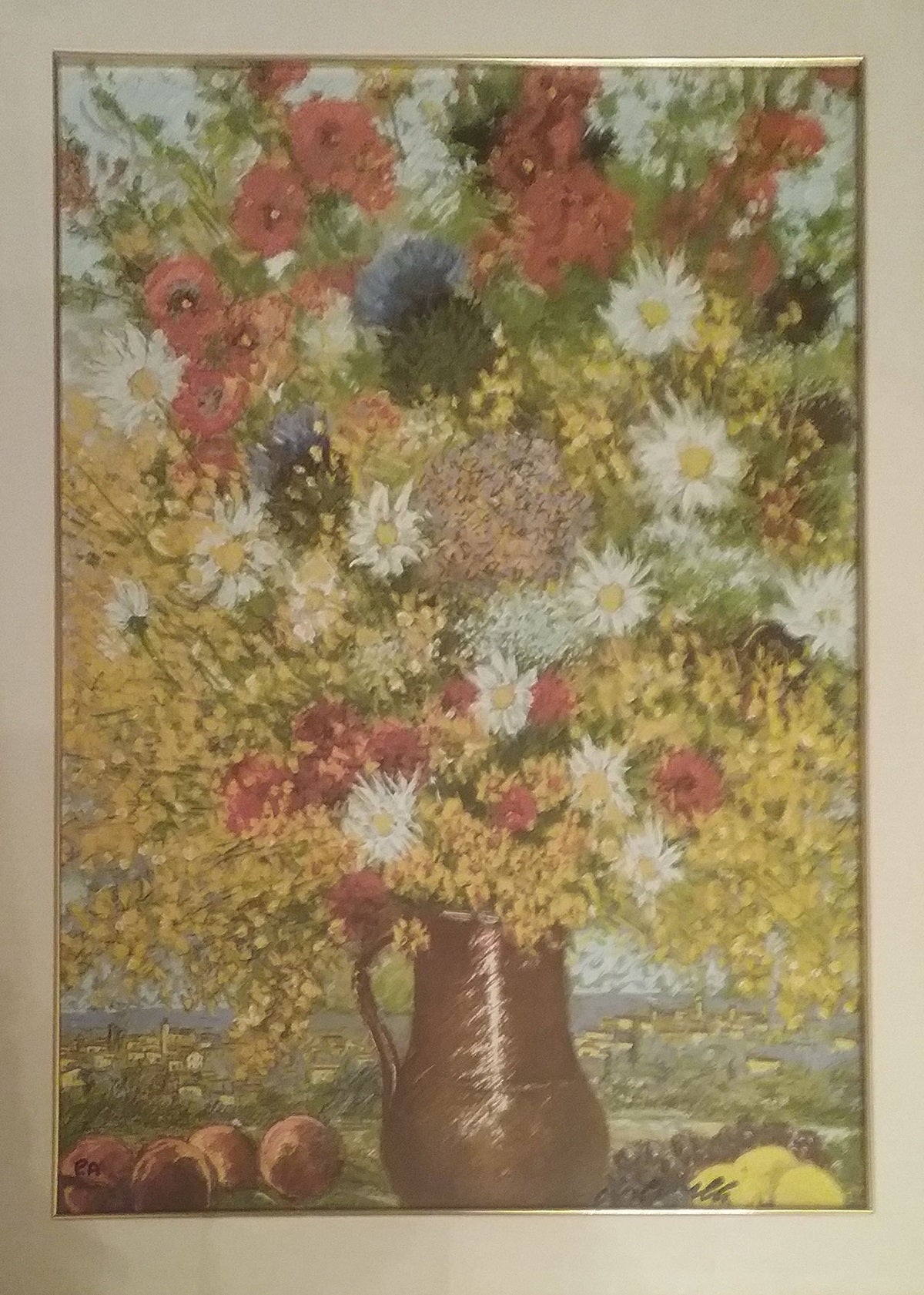 Michele Cascella - Mimosas y frutas