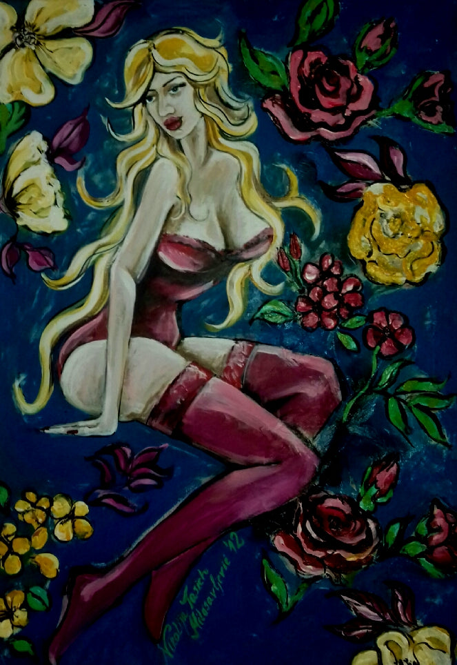 Nikol Tasich - Rubia y rosas