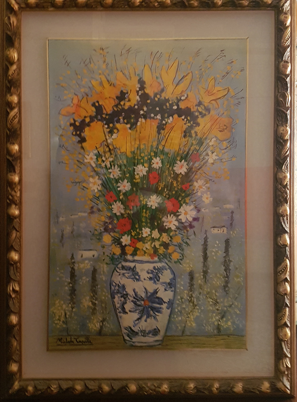 Michele Cascella - Jarrón de flores