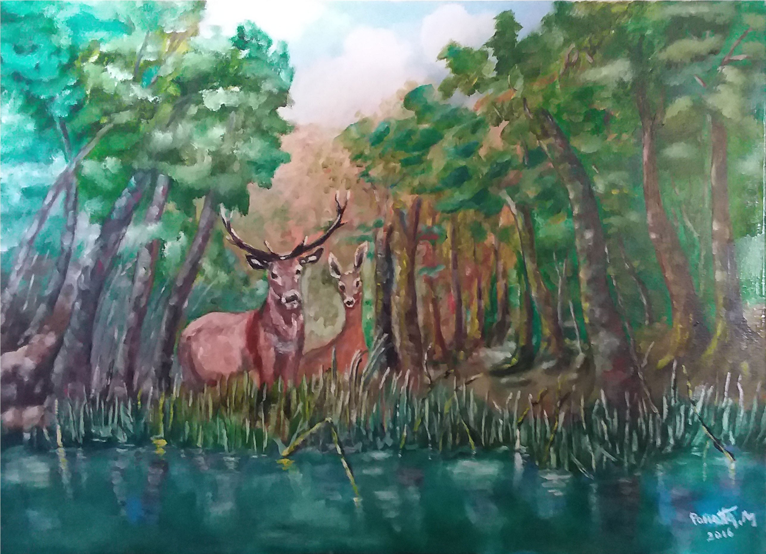 Marcello Panatta - Ciervos en el bosque