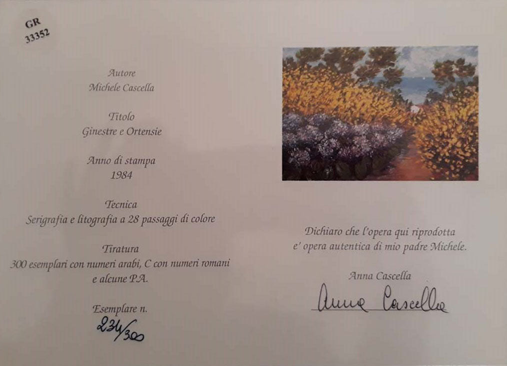 Michele Cascella - Broom and Hydrangeas