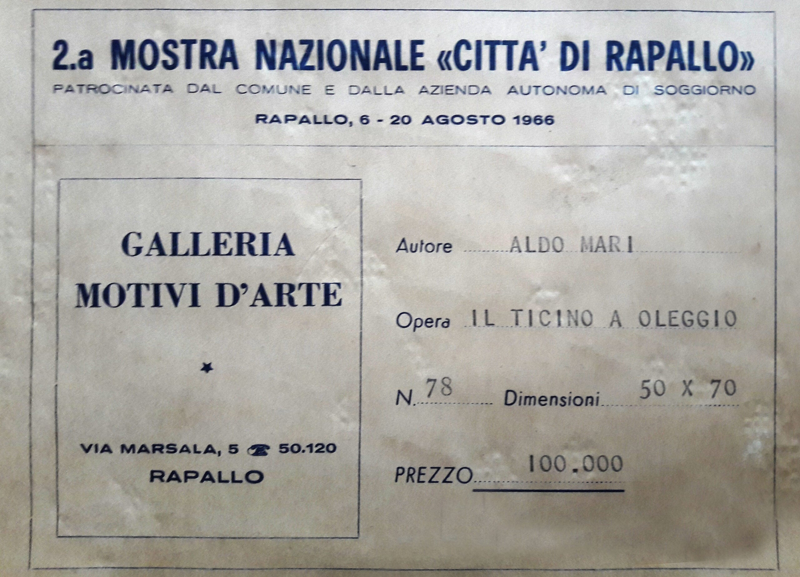 Aldo Mari - Il Ticino a Oleggio