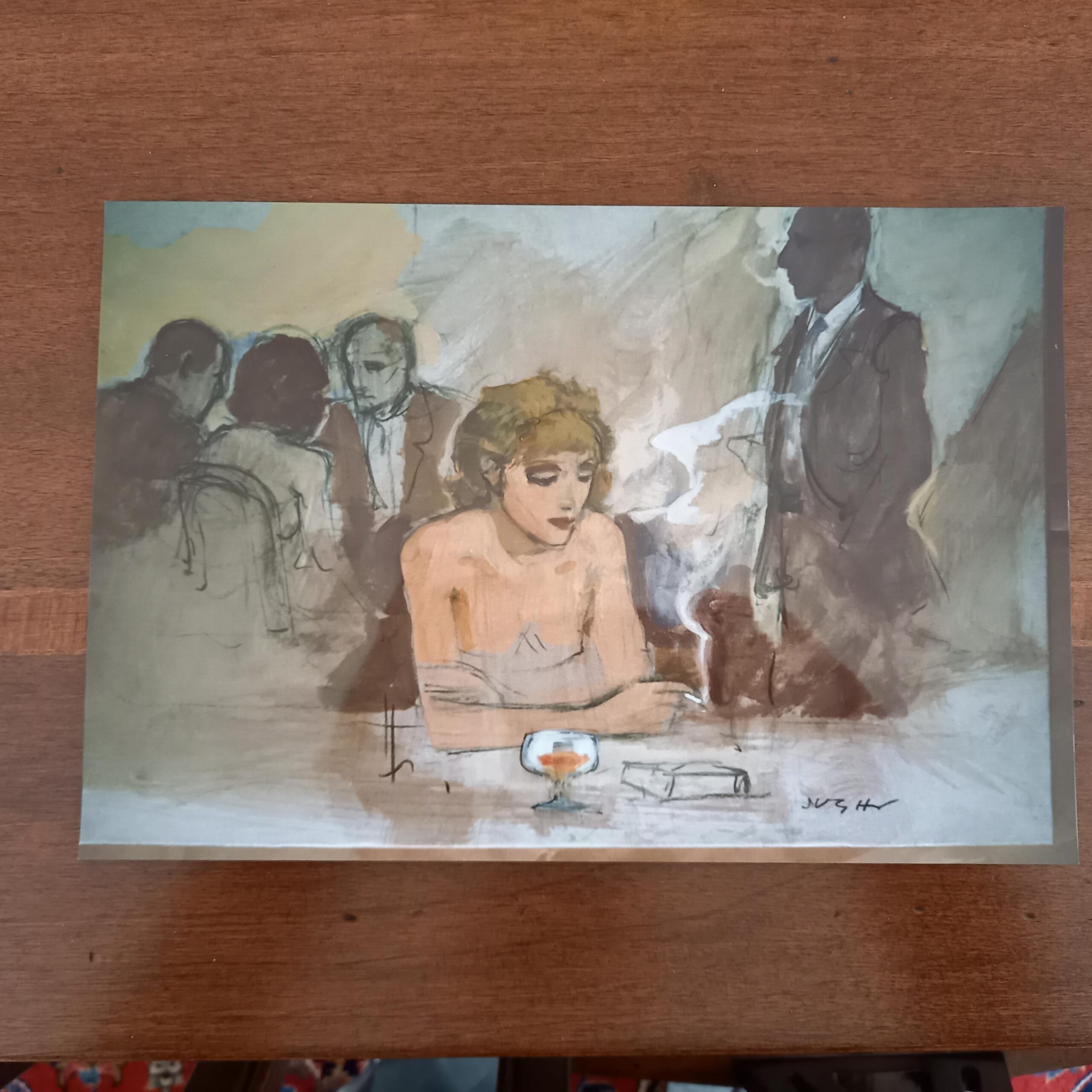 Alberto Sughi - Figura en el bar