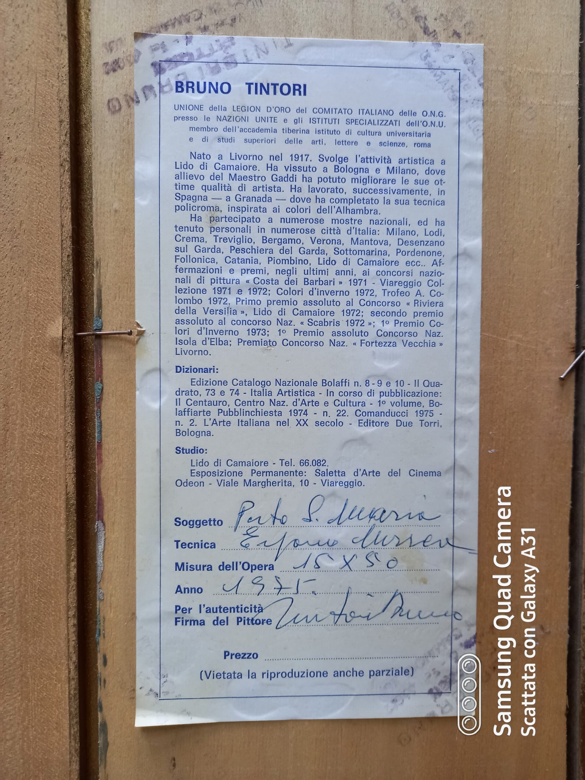 Bruno Tintori - Porto S. Maria