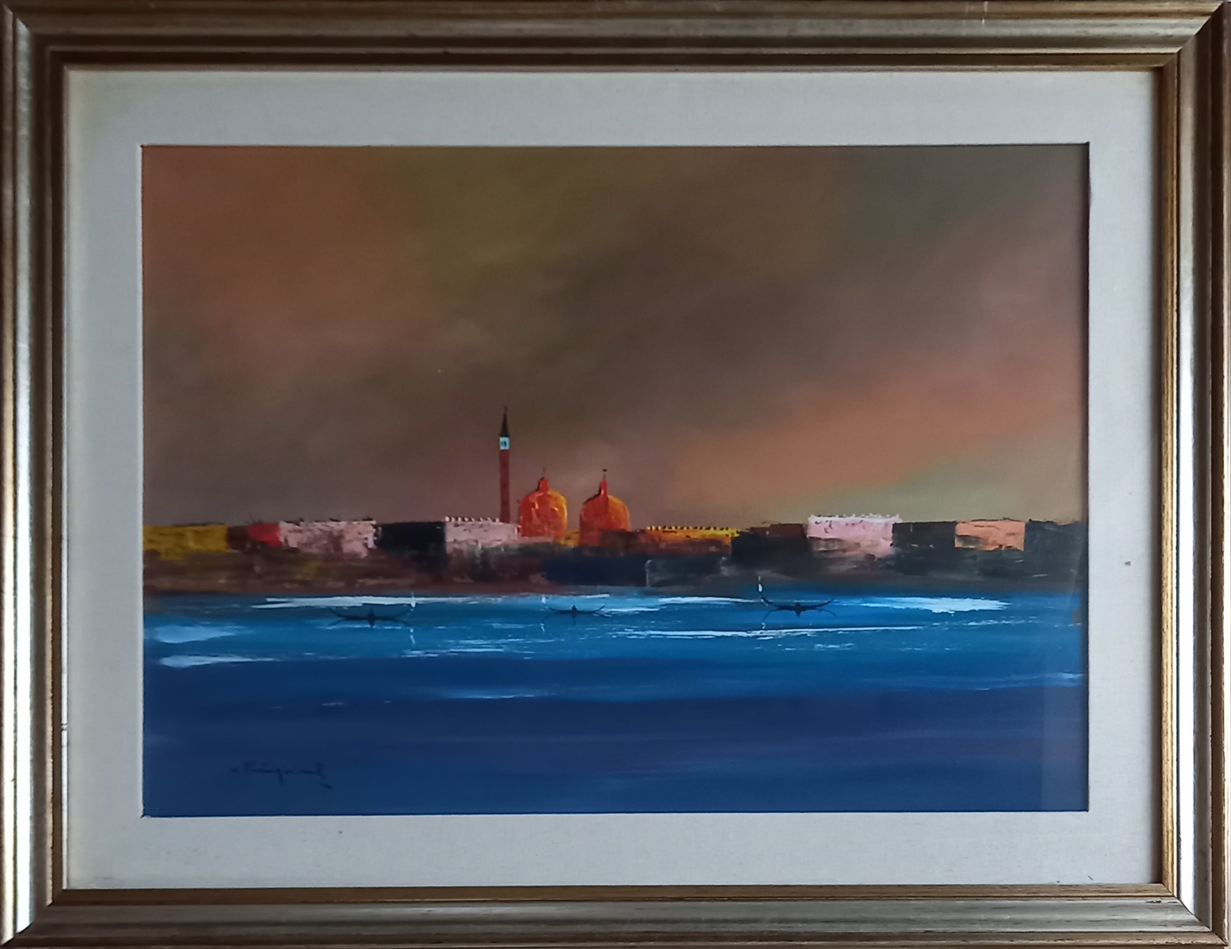 Vittorio Postiglione - Landscape 2 Sea with Red Domes
