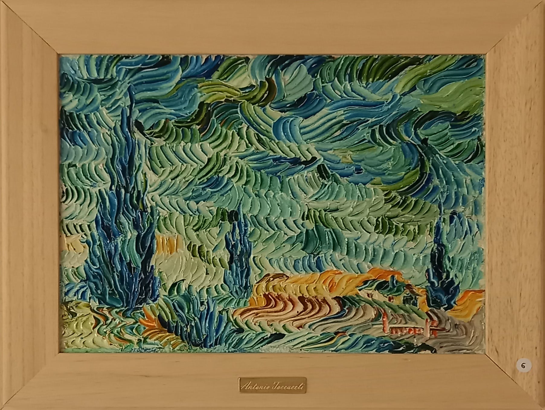 Antonio Toccaceli - Campo di grano con cipressi