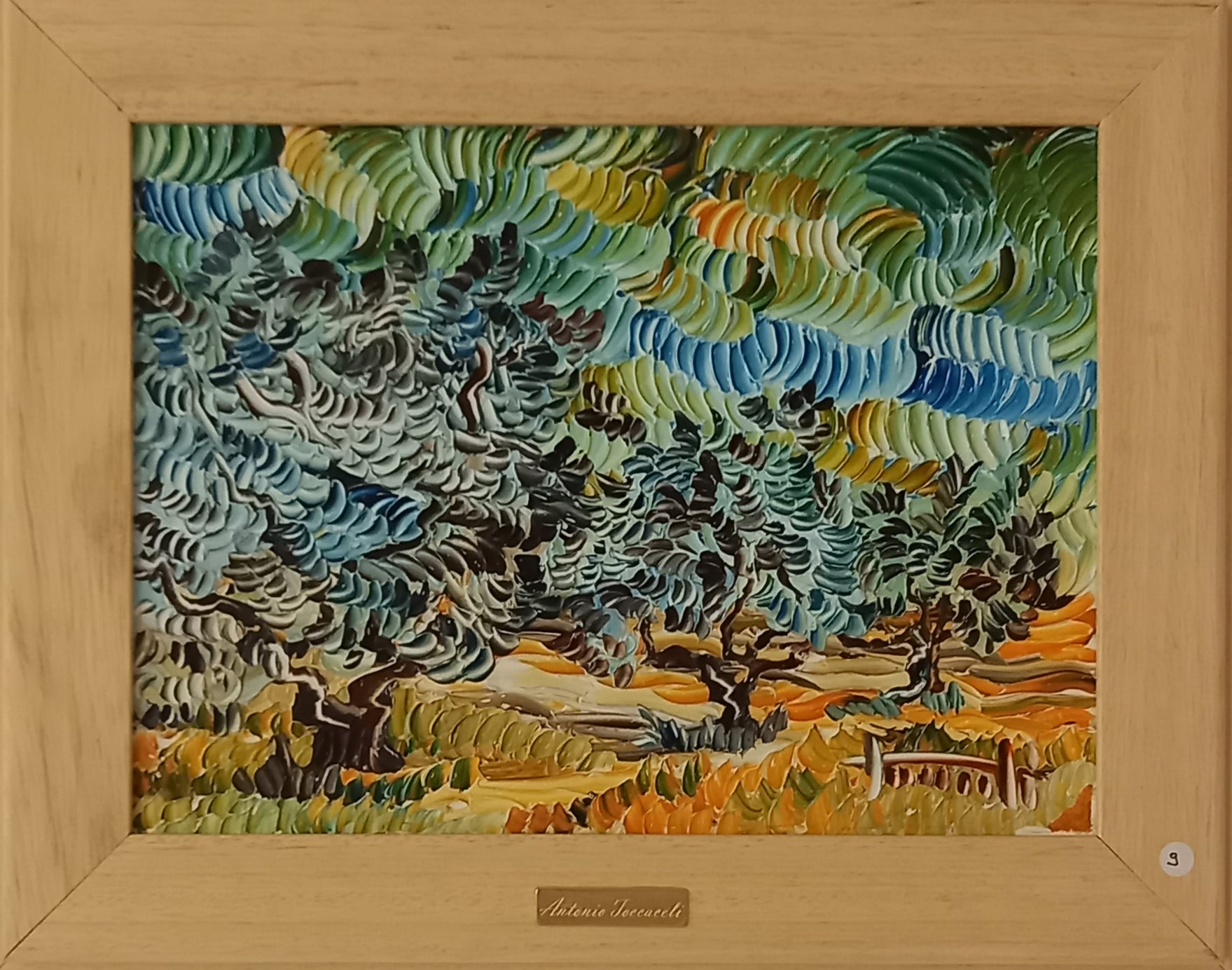 Antonio Toccaceli - Campo di grano con tre ulivi