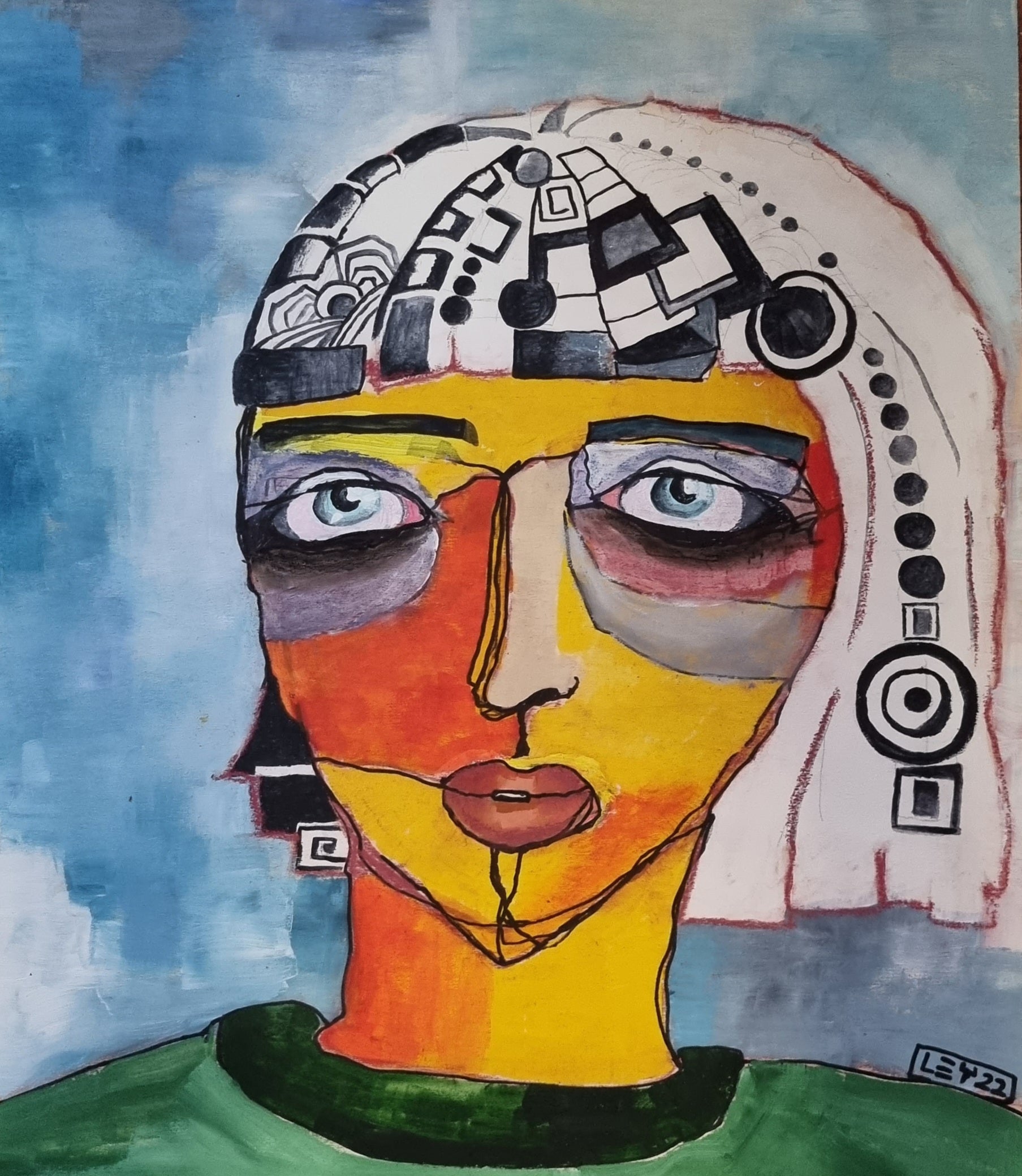 Colors on the face
