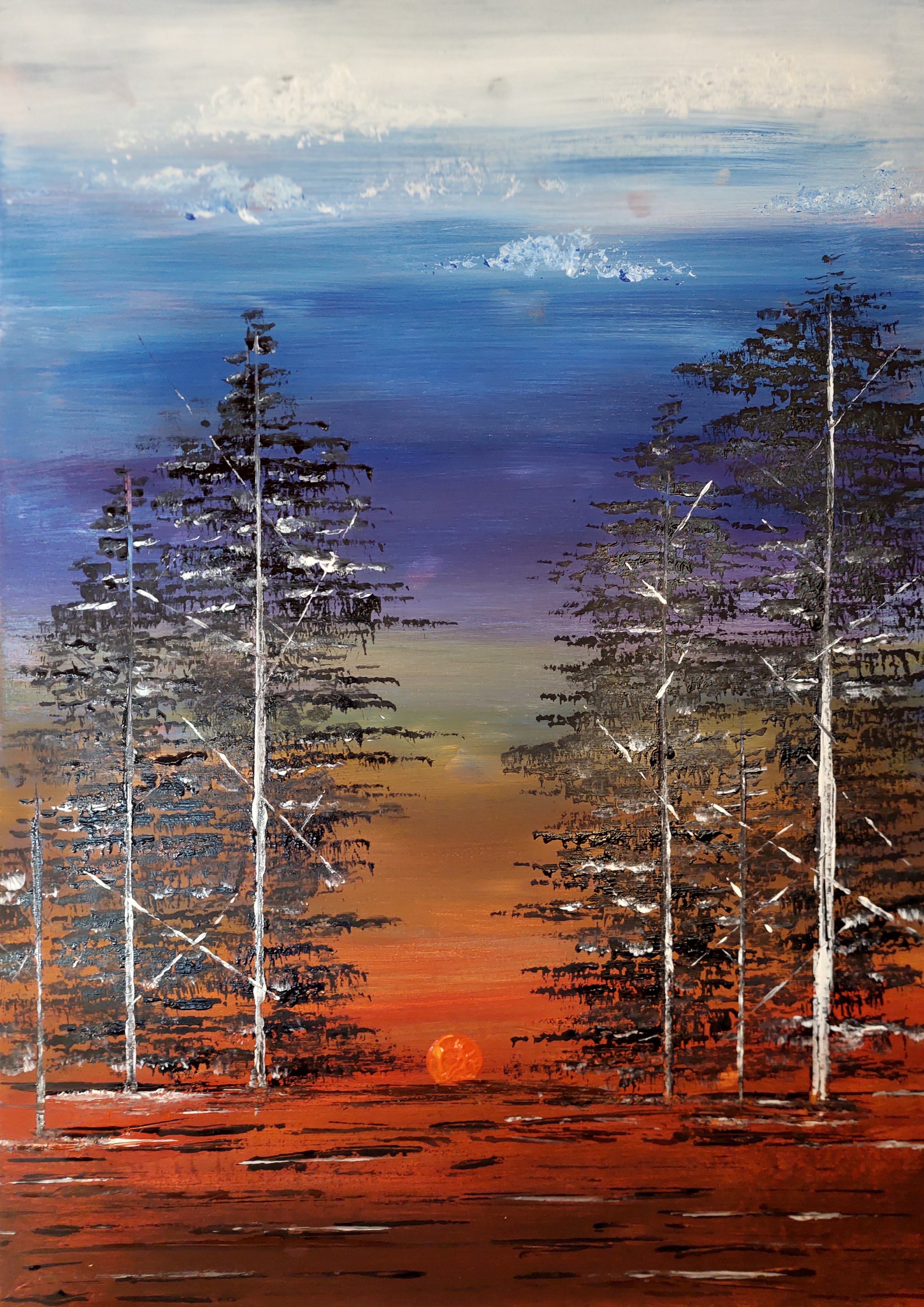 Forest at sunset
