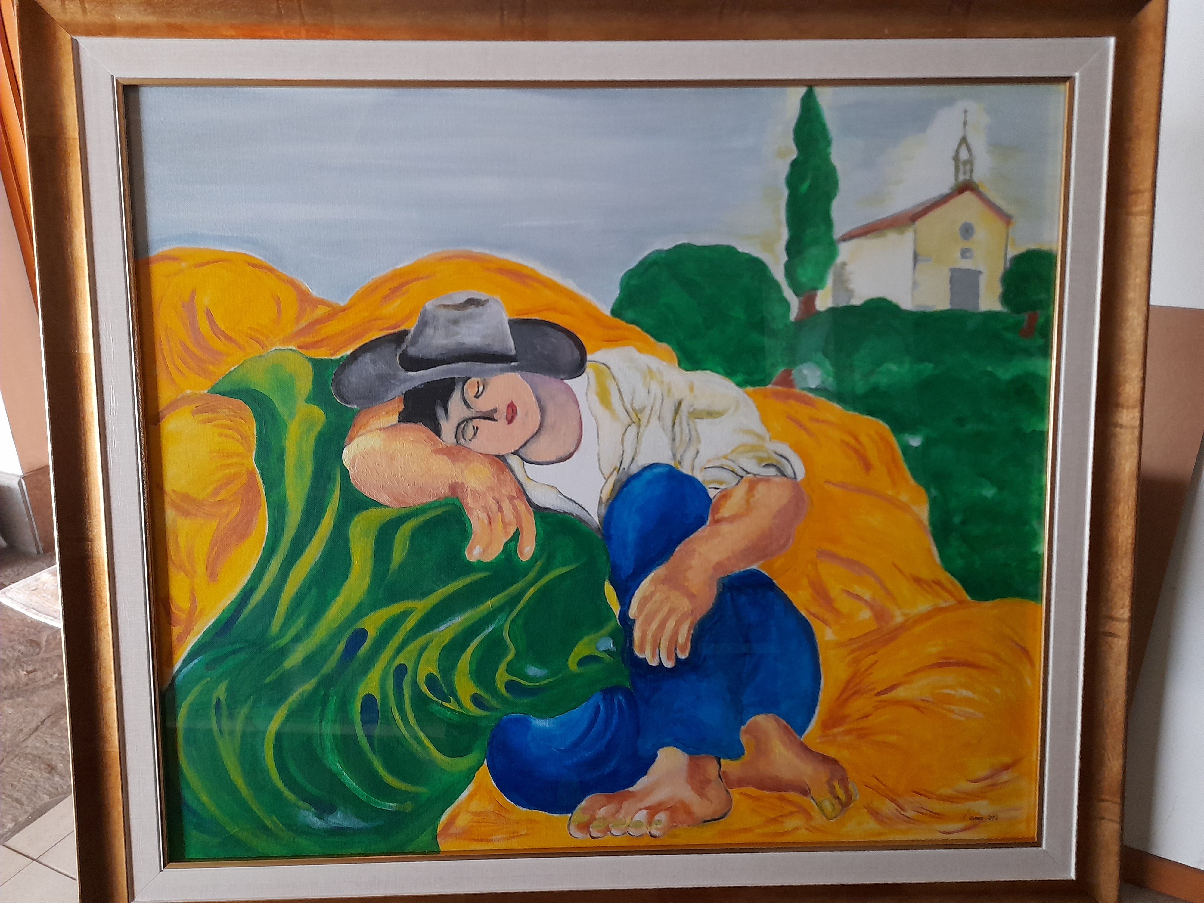 Siesta at the foot of the Fontanabona church