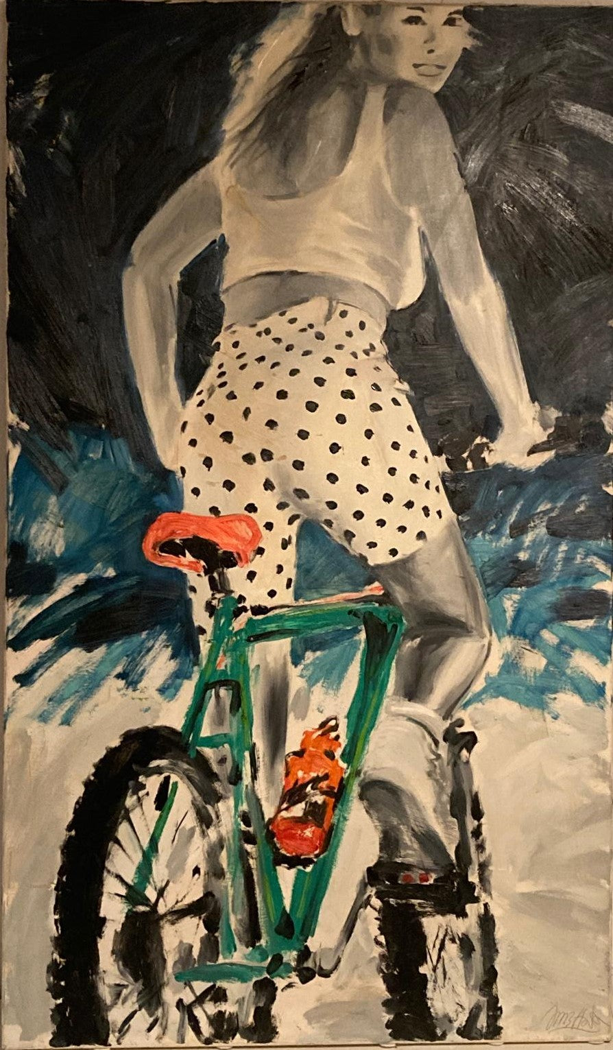HAKA JANUSZ -SENZA TITOLO (DONNA IN BICI)