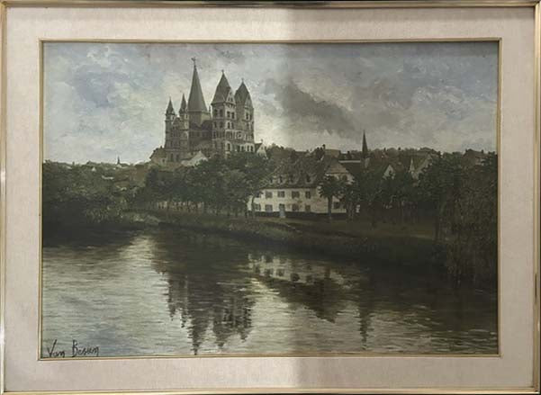 Paesaggio, olio su tela di Van Besieur