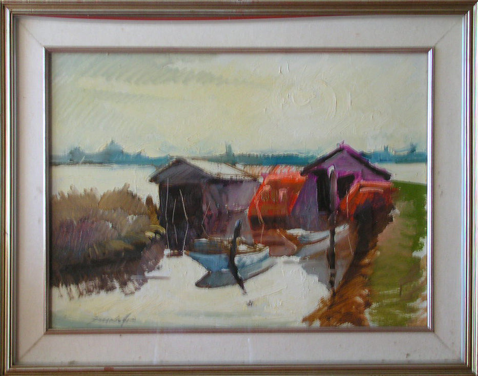 Vittorio Scarabello - Casoni in Laguna