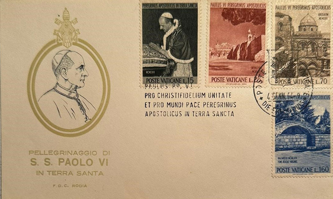 Francobolli Città del Vaticano in busta originale nel giorno di emissione