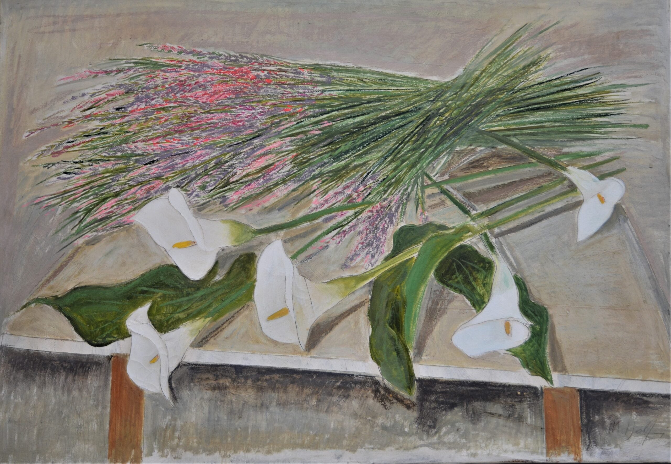 Marco Dolfi - Calla lily composition on a table