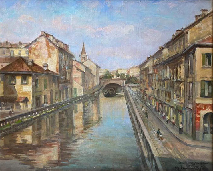 Giuseppe Pessina Biffi - El Naviglio Grande de Milán