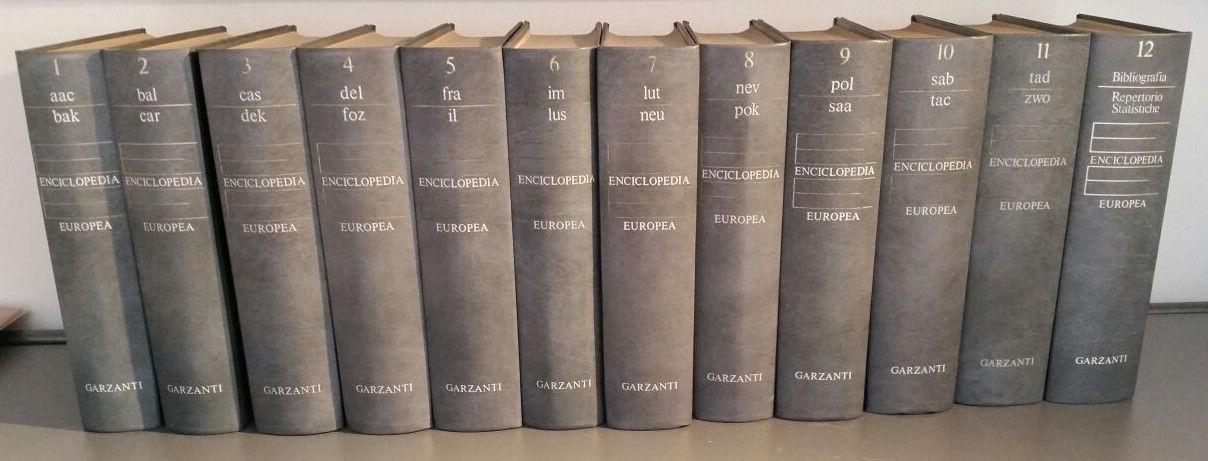 Enciclopedia Europea, primera edición 1979 - Ediciones Garzanti