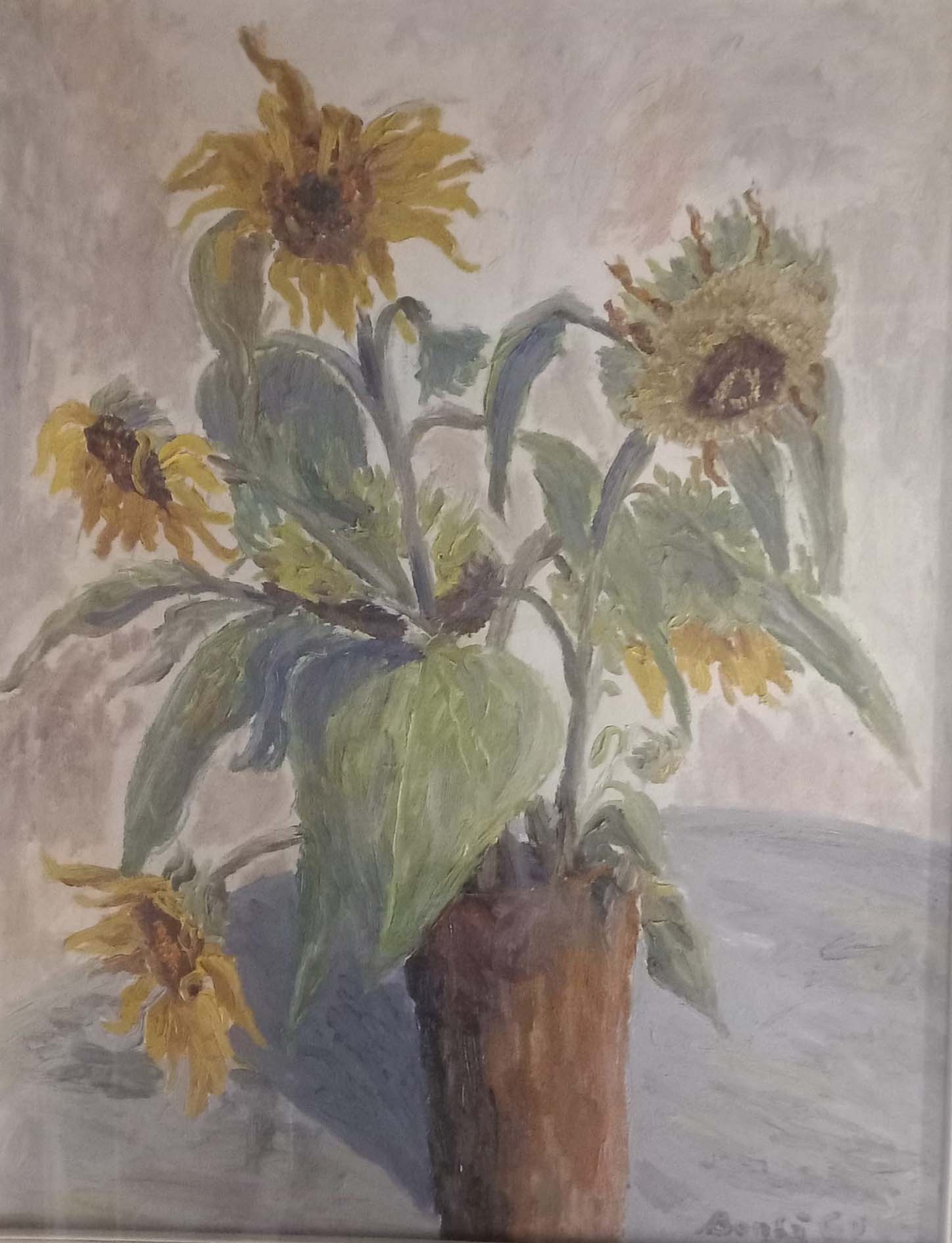 Alberto Bonfà - Senza titolo (Natura morta con girasoli)