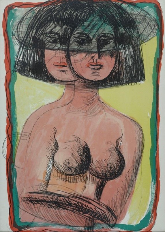 Bruno Cassinari - Untitled (Female Portrait)